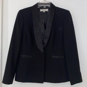 Black Tuxedo Blazer with Satin Lapels